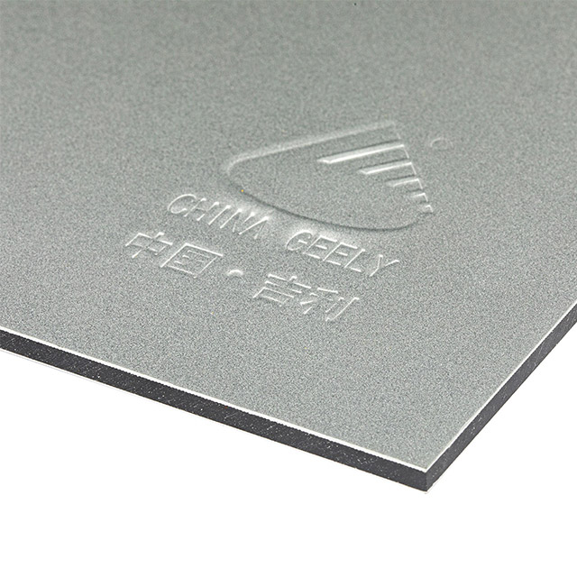 Panel compuesto de aluminio metálico de 3 mm y 4 mm con revestimiento gris plateado